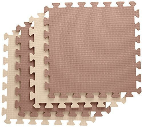 CBジャパン ジョイントマット 大判 45×45cm 4枚組 ジャイアント モカ×ベージュ (モンブラン),ジョイントマット ,おしゃれ,