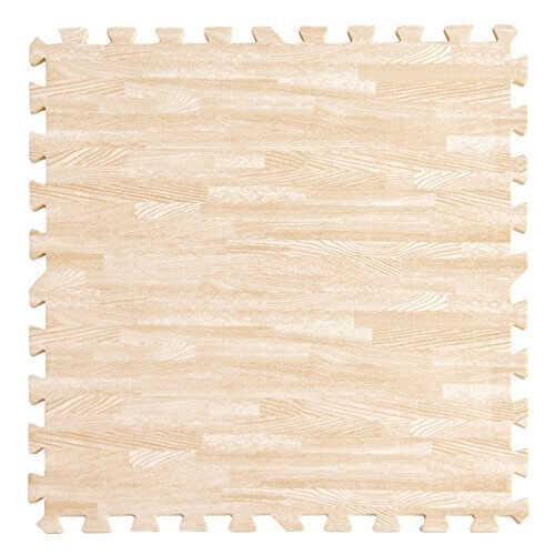 タンスのゲン 6畳用 32枚組 木目調ジョイントマット 大判 60cm 床暖房対応 ノンホルムアルデヒド サイドパーツ付き ホワイト AM 000069 WH,ジョイントマット ,おしゃれ,