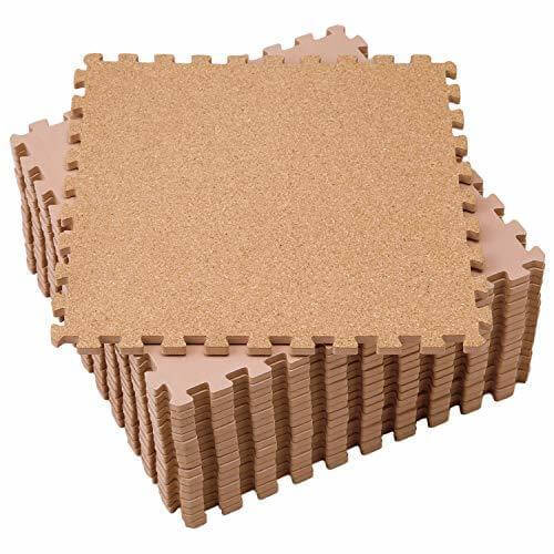 コモライフ コルクマット ジョイントマット ブラウン 18枚組 プレイマット ペット 天然素材 ノンホルムアルデヒド 防音 衝撃緩和,ジョイントマット ,おしゃれ,