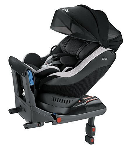 Aprica (アップリカ) 回転式チャイルドシート クルリラ AB モアレブラック BK 【ISOFIX固定&ベルト固定両方可能】 93522,クルリラ,