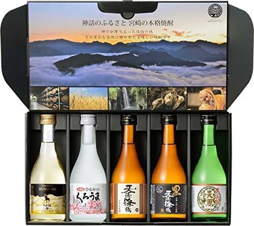 神楽酒造 KAG300-5A(長期貯蔵くろうま 麦 25度、くろうま 麦 25度、天孫降臨 芋 25度、黒麹天孫降臨 芋 25度、天照 そば 25度) 飲み比べセット 300ml×5本,お酒,おすすめ,