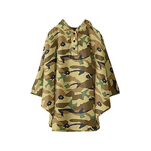 kiu キウ キッズポンチョ カモフラージュ,子供,レインコート,