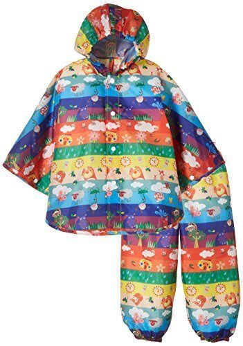 Solby ぱんちょ/お天気しましま/ 100cm A【雨具】【レインコート】【レインパンツ】AASB102301R,子供,レインコート,