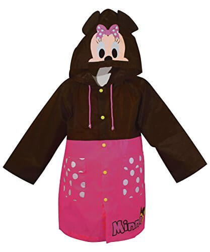 ディズニー 子供用 キャラクター耳付きコート レインコート ミニー フリー 130~150cm 収納袋付き SBC040 [正規代理店品],子供,レインコート,