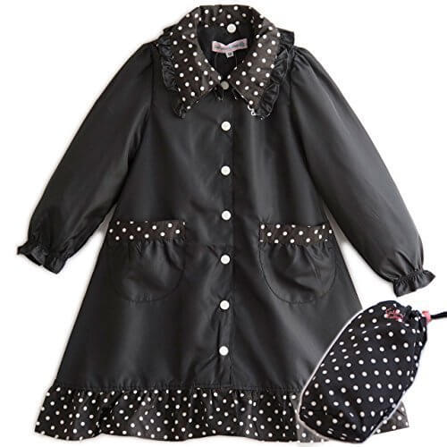 (キャサリンコテージ) Catherine Cottage 水玉レインコート 150cm ブラック,子供,レインコート,