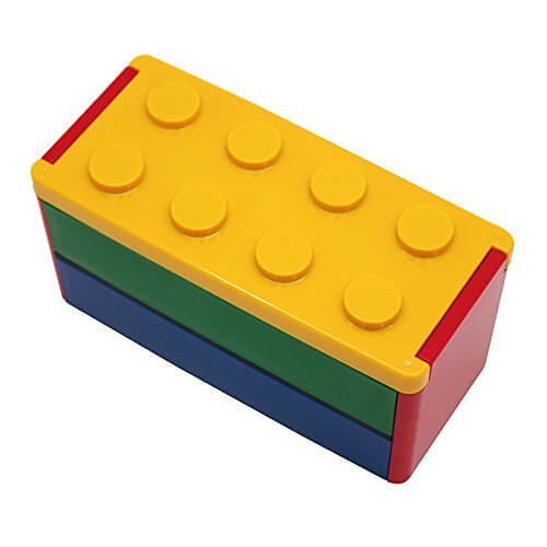 ロック式ブロック2段弁当箱 (YE) 660ml 日本製 PN-2256,お弁当,小学生,