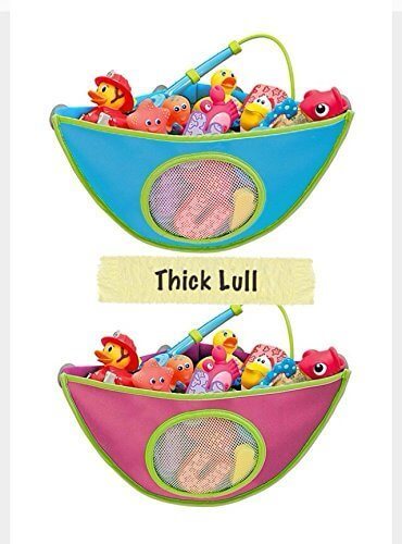 お風呂で楽しくおもちゃのお片づけ。かわいいお風呂おもちゃ収納コーナー　ピンク、ブルー (ブルー),赤ちゃん,お風呂グッズ,