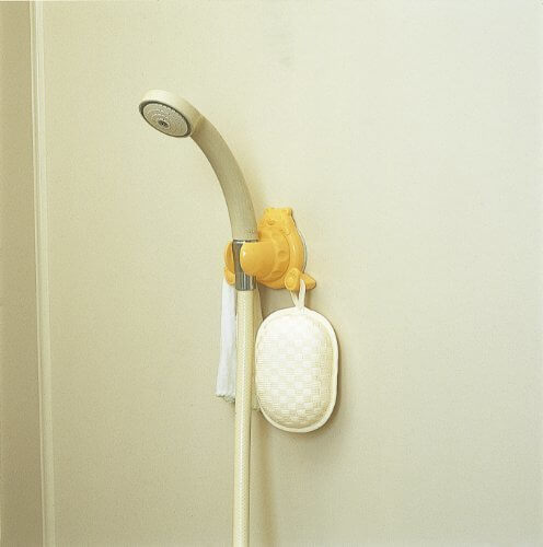 リッチェル くまさん シャワーフック イエロー,赤ちゃん,お風呂グッズ,