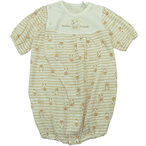 天竺ボーダークマコンビドレス,新生児,2WAYオール,いつまで