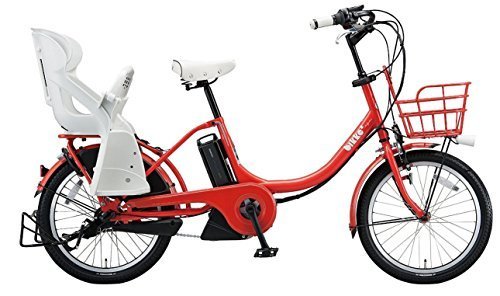 BRIDGESTONE(ブリヂストン) ビッケツーe リヤチャイルドシート装着モデル 幼児2人同上基準適合車(BAA適合) BK0C26 E.XBKレッド,電動,ママチャリ,