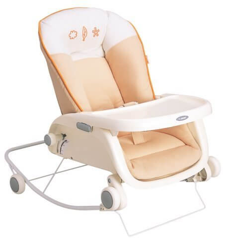 コンビ Combi ローラックチェア プルメア S ペールオレンジ (新生児~2歳頃対象) 多目的ロッキングローラック,