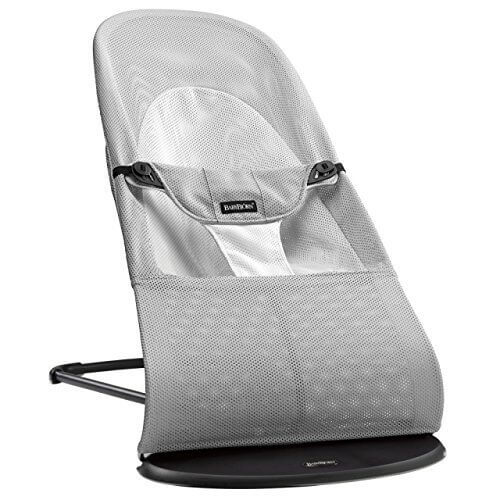 【今治タオルブランケットセットBL】babybjorn(ベビービョルン) バウンサー バランス ソフト メッシュ グレー／ホワイト　（バウンサーカバー ブルーストライプ）,