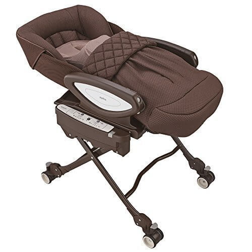 アップリカ 電動ハイローベッド&チェア ユラリズム オート HIDX ポンモーゾBR 【入眠 + あやし・落ち着かせサポート】 洗濯機丸洗いシートタイプ 91711,