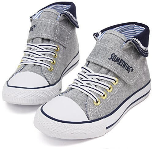 (サムシング エドウィン) SOMETHING EDWIN 子供靴 スニーカー キッズ 女の子 男の子 ジュニア SOM-3022 グレー 21.0,ハイカットスニーカー,キッズ,