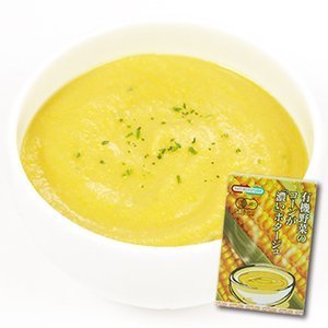 有機JAS認定 無添加 フリーズドライ 有機野菜のコーンが濃い ポタージュ (2袋入り) X3個 セット (即席 スープ),簡単,離乳食,