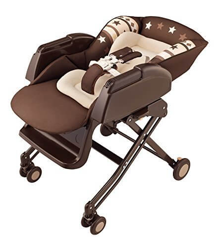 アップリカ ハイローベッド&チェア ニューボーン EASY WASH チョコレートBR (食事イス用 あやし用 寝かしつけ用) 91065,ベビーチェア,離乳食,
