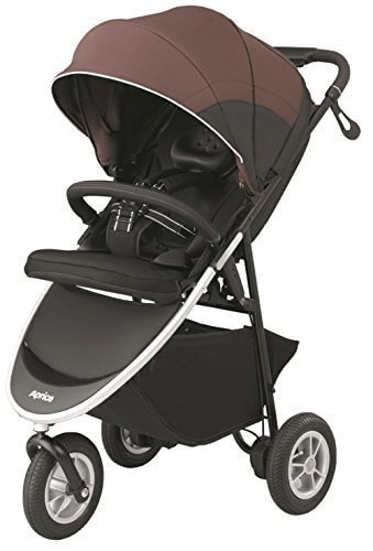 Aprica (アップリカ) 3輪ハイシートベビーカー Smooove(スムーヴ) ストライドブラウンBR 【エアタイヤ搭載 + ブレスエアー搭載カンタン取り外しシート】 92725 ※3年保証登録可,ベビーカー,ランキング,