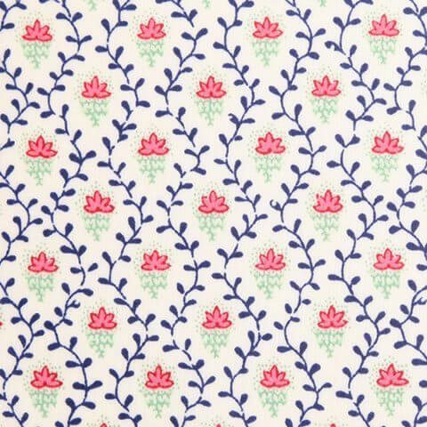 SOULEIADO ソレイアード ラミネート(ビニールコーティング)生地 プティット・フルール・デ・シャン フレンチアイボリー地,ランドセルカバー,手作り,