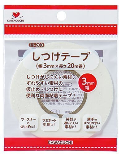 KAWAGUCHI しつけテープ 3mm幅×20m巻 11-200,ランドセルカバー,手作り,