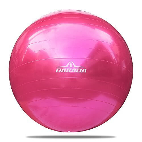 DABADA(ダバダ) バランスボール エクササイズボール ヨガボール 直径65cm 全5色 フットポンプ付き (ピンク),トランポリン,効果,おすすめ