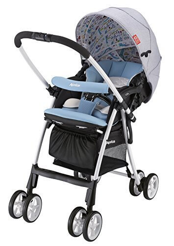 Aprica (アップリカ) ハイシートベビーカー Carry Travel System ラクーナライト AB ヴォヤージュブルーBL 【CTS対応品】(高剛性フレーム & 大容量20リットル下カゴ付) ★3年保証登録可★ 92734 ≪迷った時のメーカーおすすめ品≫,赤ちゃん,おでかけ,