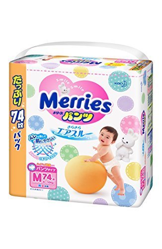 メリーズパンツ(pants) さらさらエアスルー Mサイズ(size)(6~10㎏) 74枚,赤ちゃん,おむつ,比較
