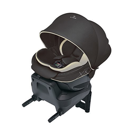 カーメイト(エールベベ) クルット4i グランス 新生児から4歳用チャイルドシート ISOFIX取付(360度 サイレントターン/らくのせフラットシート/ワイドサンシェード) カームブラック BF881,エールべべ・クルット4iグランス,