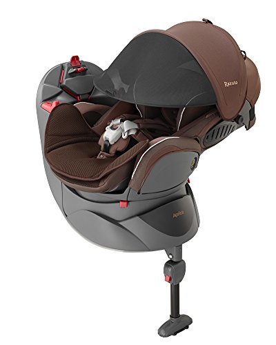 Aprica (アップリカ) フラディア ラクート プレミアム プレミアムブラウンBR 【回転式「平らなベッド」型チャイルドシート】 フレックスシェードDX + プロテクトゲル搭載 + 洗濯機で丸洗い可能快適フィットマット付き 93491,フラディアラクートプレミアム,
