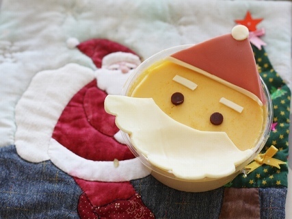 簡単サンタプリン,クリスマス,レシピ,