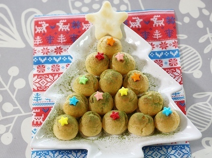 プチシューのクリスマスツリー,クリスマス,スイーツ,