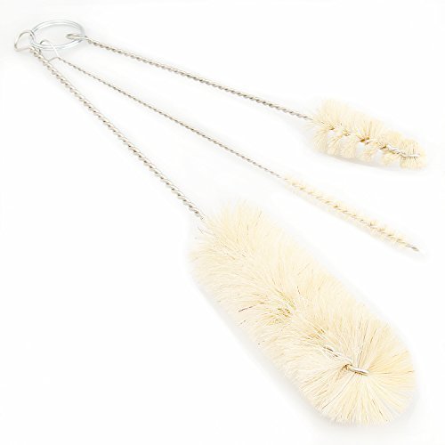 【veesee】哺乳びん洗浄 洗いブラシ 哺乳瓶 ブラシ 天然素材 3セット,哺乳瓶,ブラシ,