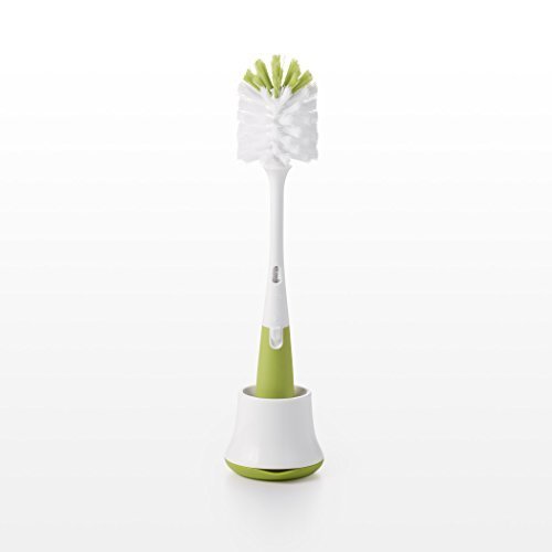 OXO Tot スタンド付ボトルブラシ&ニップルクリーナー(グリーン) NZOX6207800,哺乳瓶,ブラシ,