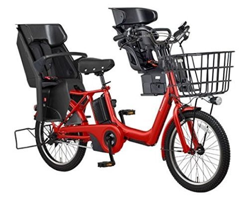 2018年モデル Panasonic(パナソニック) GYUTTO ANNYS(ギュット アニーズ) 3人乗り対応電動自転車 BE-ELA03A 純正フロントチャイルドシート付き (ロイヤルレッド（R5D）),おしゃれ,おすすめ,子供乗せ自転車