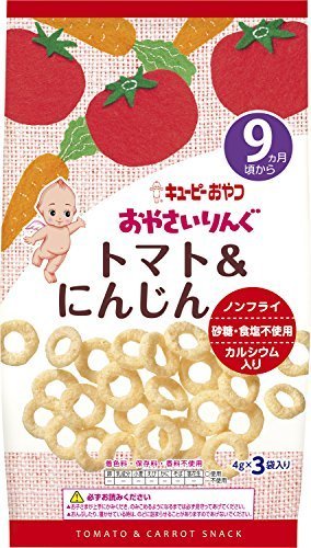 キユーピー おやさいりんぐ トマト&にんじん 4g×3袋,ベビーフード,9ヶ月,