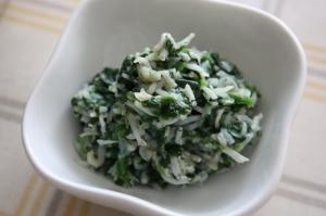 【離乳食後期】ほうれん草としらすのゴマ和え ,離乳食,後期,しらす