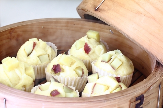 さつまいもの蒸しパン,離乳食,蒸しパン,