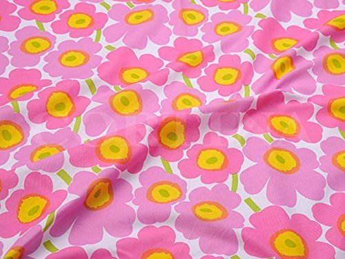【日本限定復刻色】 ハーフカットクロス marimekko(マリメッコ) MINI UNIKKO(ミニウニッコ) 約70cm×50cm (ピンク/-10),手作り,リュック,