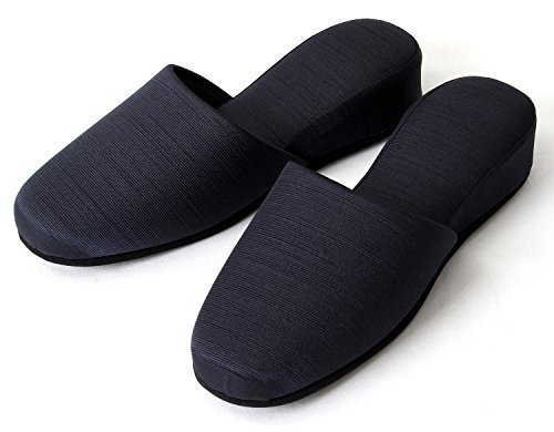 日本製 お受験スリッパ 22cm~28cm 携帯スリッパ 4cmヒール 参観日 入学式[SA-S001] L(約26.0~28.0cm) ネイビー,入園式,スリッパ,