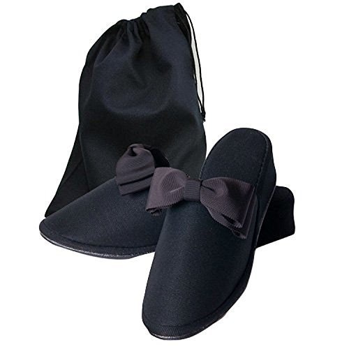 ハッピークローバー 【リボンクリップ付き】ヒールスリッパ【黒】 (S～Mサイズ相当),入園式,スリッパ,