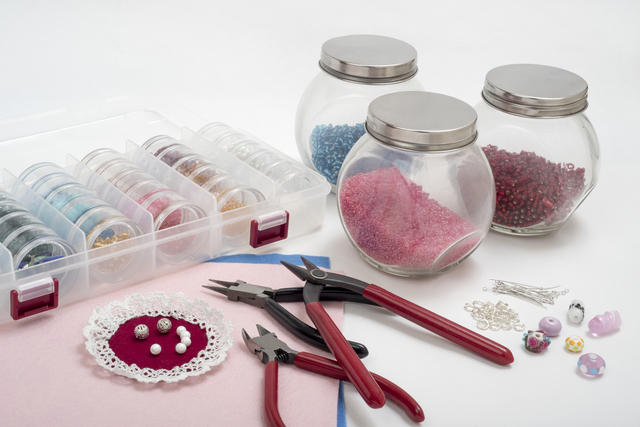 ハンドメイド材料の一例,手作り,ヘアゴム,