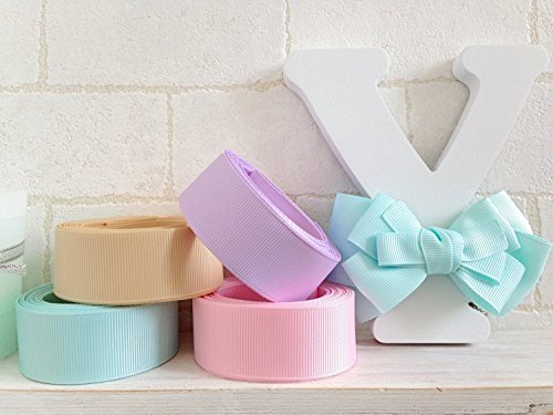 たっぷり16メートル 4メートル×4 25mm幅 グログランリボン4本 マカロンカラーセット 1m50円 GR001 [並行輸入品],手作り,ヘアゴム,