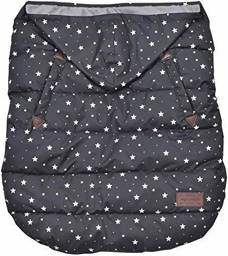 wipcream ウィップクリーム フットマフ 2way ベビーウォーマー 抱っこ紐 ベビーカー WC-BW0015 (black star dot),抱っこ紐,レインカバー,