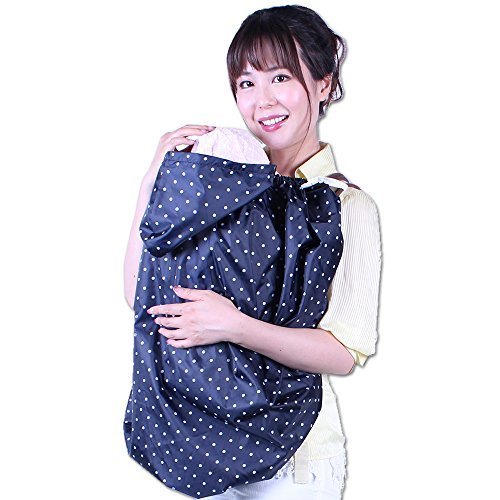 レインカバー レインママコート ママ レインコート 抱っこしたまま着られる 雨 梅雨 赤ちゃん 妊娠期 自転車 抱っこ紐 急な雨も安心 収納袋付き 巾着袋 便利 可愛い (ネイビー),抱っこ紐,レインカバー,