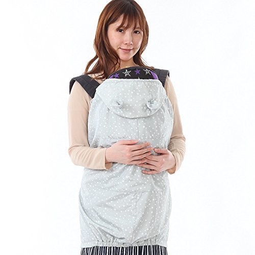 KIDSMIO(キッズミオ) ベビーケープ UVカット マルチ レインケープ 春夏用 3WAY FREE ベビーグレー,抱っこ紐,レインカバー,