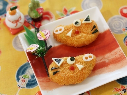 イノシシキャラのフライ,亥年,