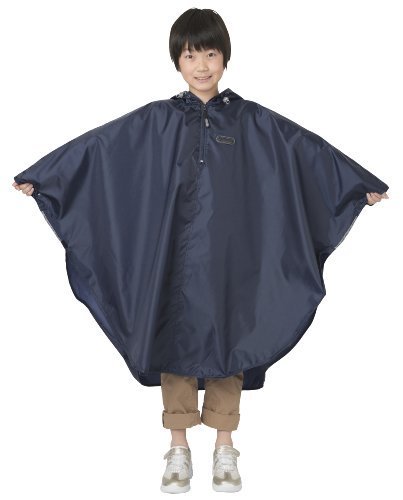 (アウトドアプロダクツ)OUTDOOR PRODUCTS キッズ レインポンチョ はっ水加工 ODKP-001 ネイビー 130cm,ランドセル対応,レインコート,