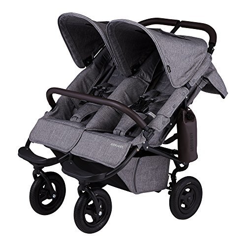 エアバギー AirBuggy ココ ダブル フロムバース アースグレイ 双子用 二人乗り 新生児から使用可能 メッシュクッション内蔵・専用レインカバー付き ABFB3003,2人乗りベビーカー,