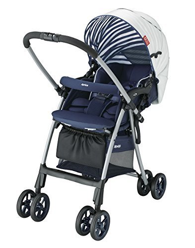 Aprica (アップリカ) ハイシートベビーカー Carry Travel System ラクーナライト ホワイトマリンNV 【CTS対応品】(高剛性フレーム & 大容量20リットル下カゴ付) ★3年保証登録可★ 92978 ≪迷った時のメーカーおすすめ品≫,ランキング,ベビーカー,集合住宅(エレベーター無) 公共交通機関(電車・バス)