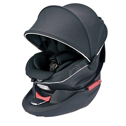 エールベベ 『日本製・安心トリプル保証付』回転型チャイルドシート クルット4sプレミアム 【シートベルト取付】 新生児から4歳用(360度 サイレントターン/ふわふわヘッドクッション/ワイドサンシェード/洗濯機で洗えるカバー) ナチュラルブラック AB865,ランキング,チャイルドシート,軽自動車