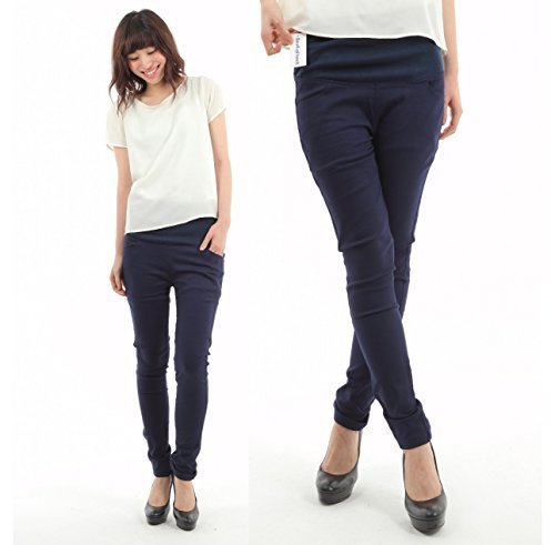 Best of Luck マタニティ カラー パギンス w_p_b_014 (M, ネイビー),マタニティボトムス,